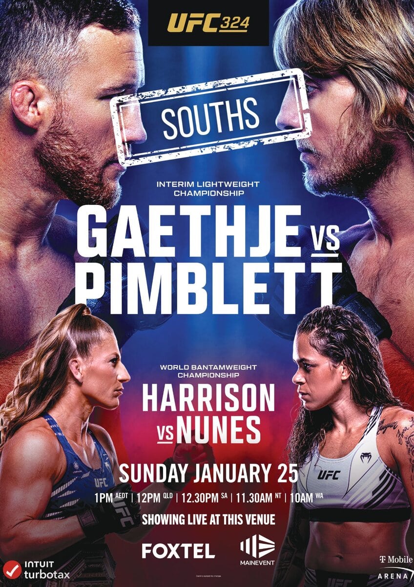 ufc at souths - gaethje vs pimblett